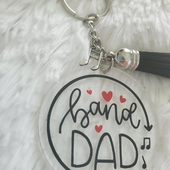 Band Mom Keychain, Band Dad Keychain, Music Note Keychain - Picture 3 of 15